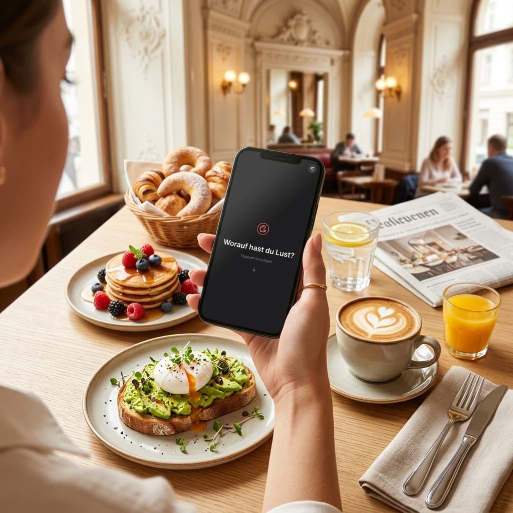 GustoVibe App beim Brunch