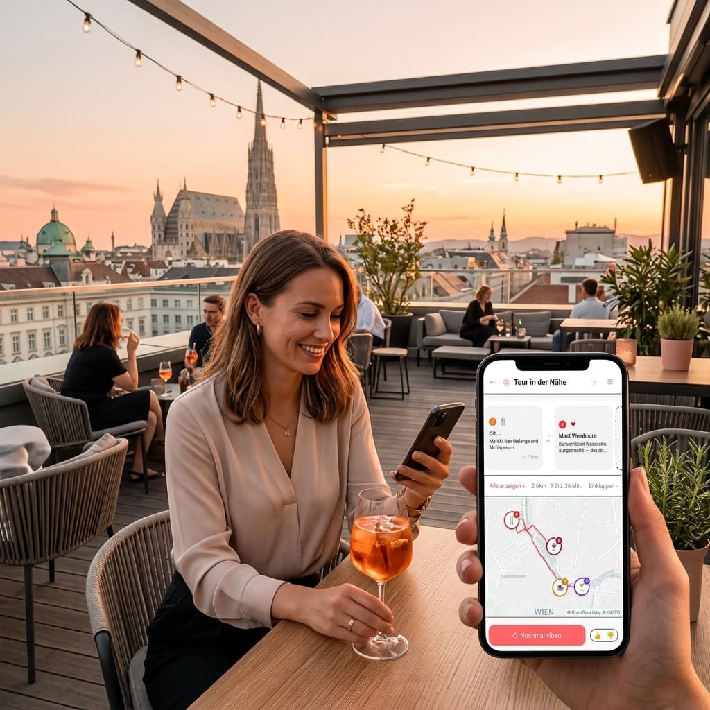 GustoVibe App auf der Dachterrasse