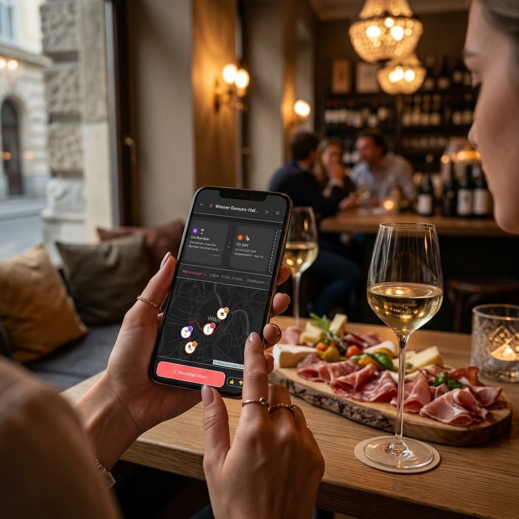GustoVibe App beim Weinbar-Hopping